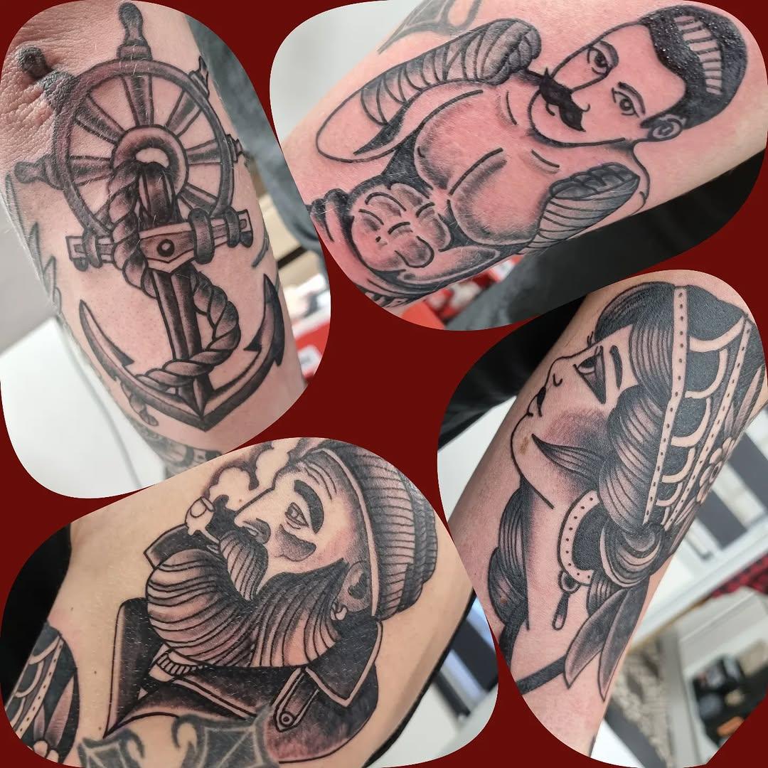Old school noir gris Flixecourt — tattoo.spitfire.ink
