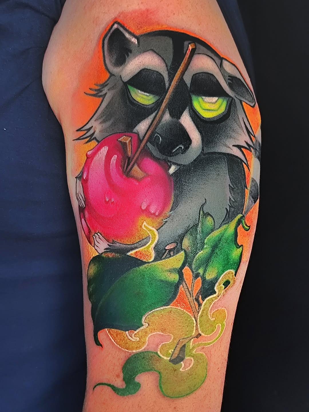 newschool cartoon raton laveur couleur — psycuzz