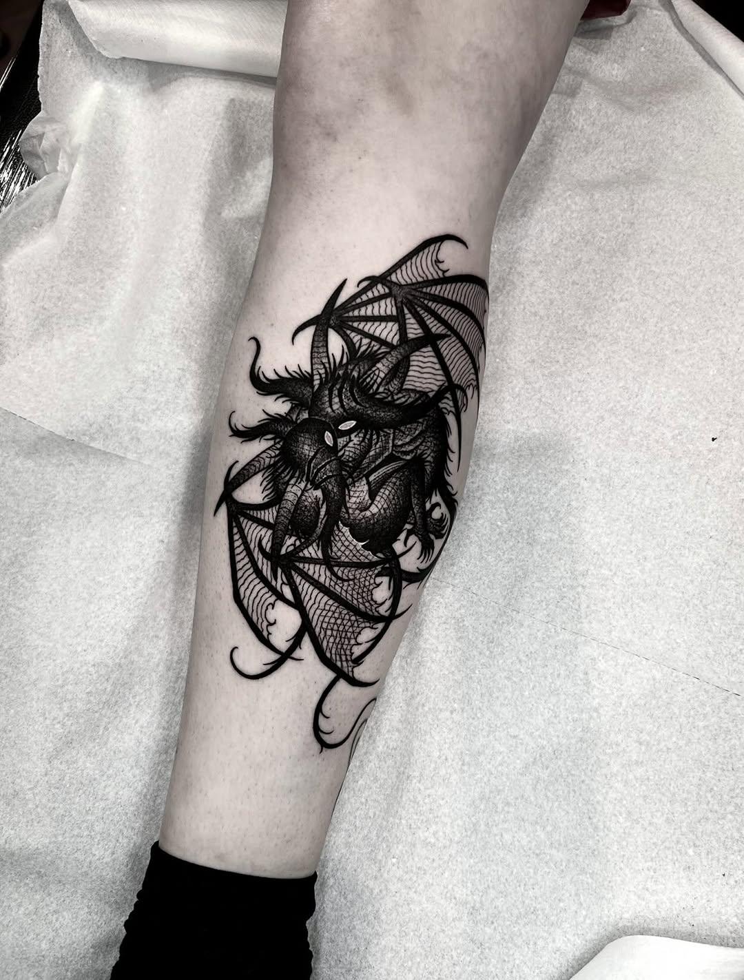 The Lovers demon tattoo by logur_