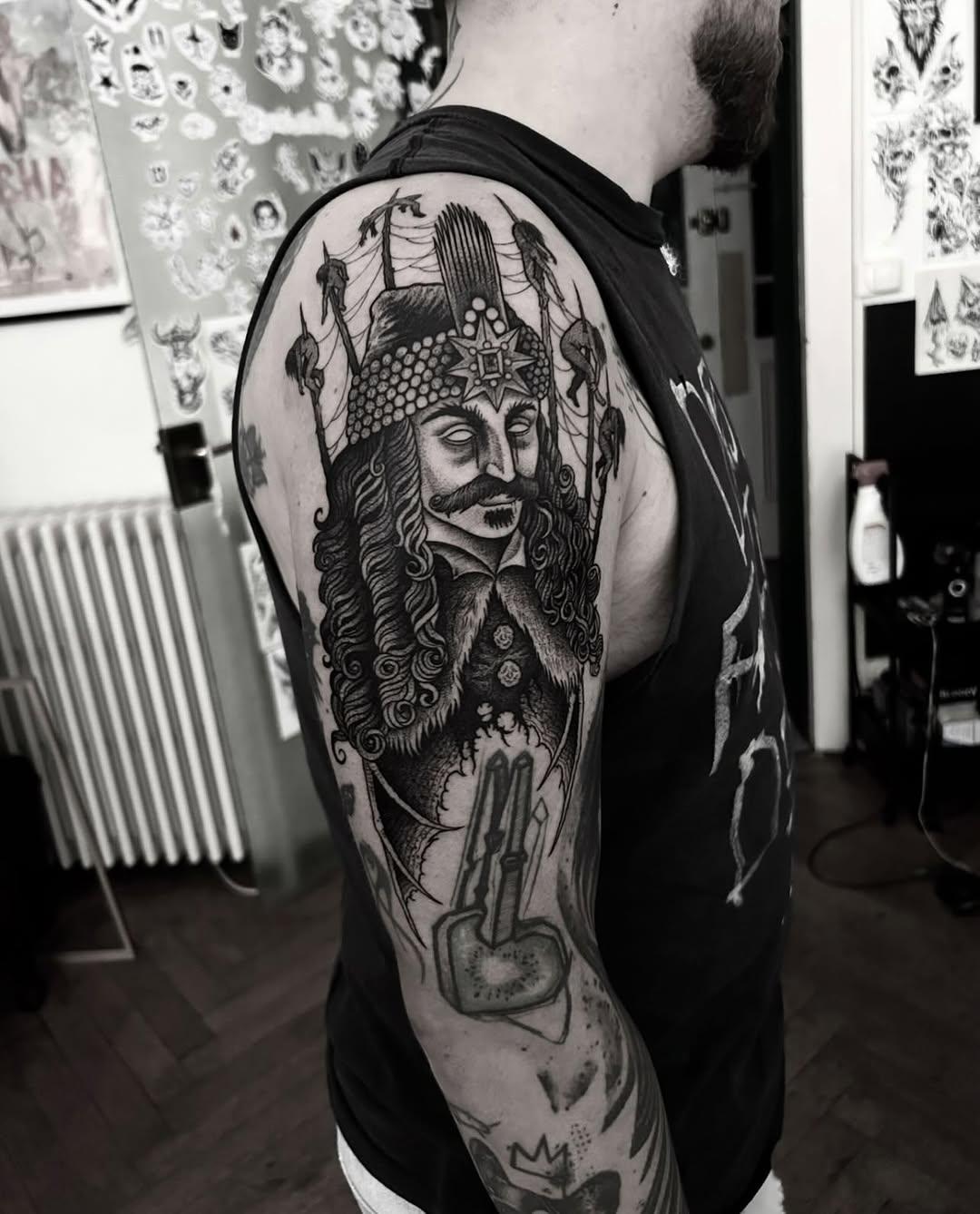 Vlad Tepes tattoo by logur_