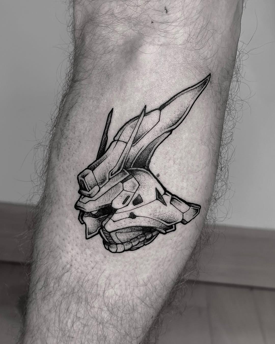 Gundam Sazabi tattoo by lypnos.ttt