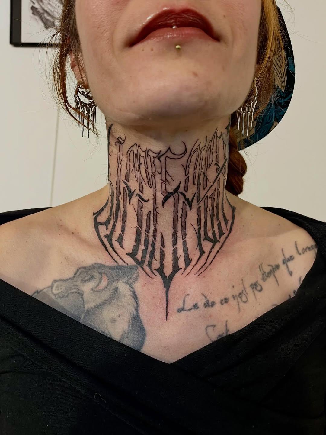 Freehand lettering tattoo by loonink.toons