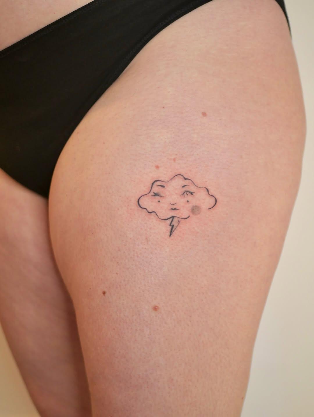 Nuage badass fineline flash épaule