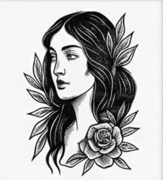 Femme à la rose