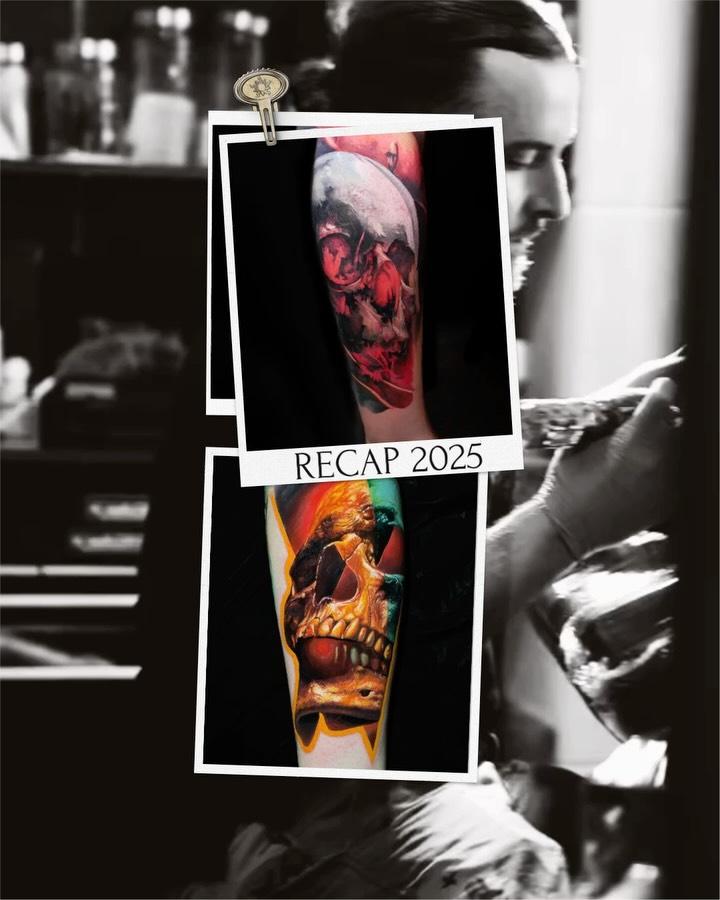 Tatouage Crânes réalistes et colorés - recap 2025 — paul_da_wolf