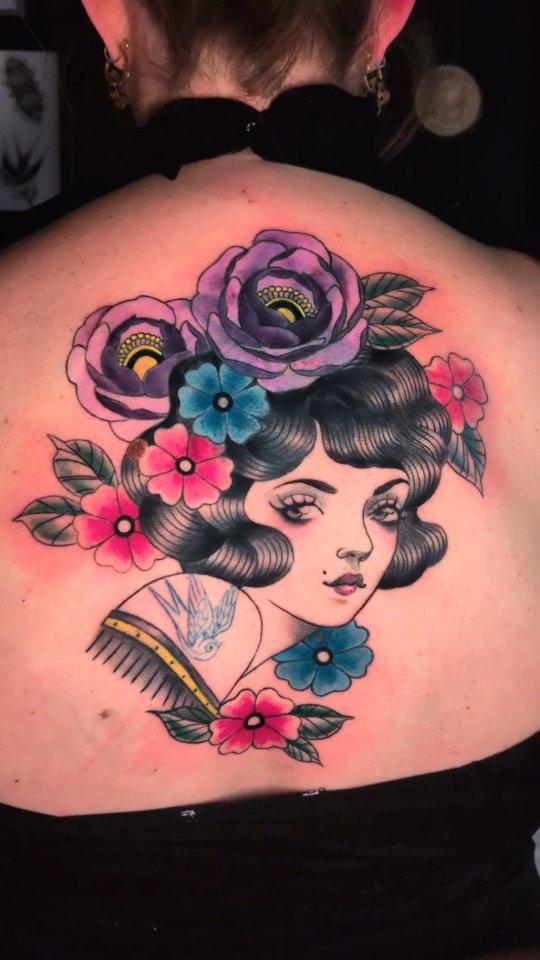 Tatouage cover recouvrement oldschool — monsieuralfred.tatouage
