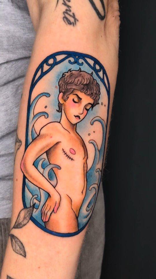 Tatouage créature aquatique bras — monsieuralfred.tatouage