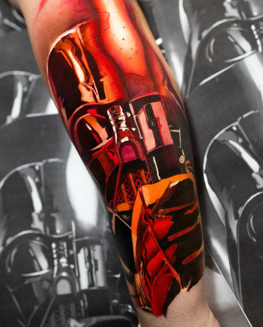 Tatouage Darth Vader et drapeau allemand — isacthekid