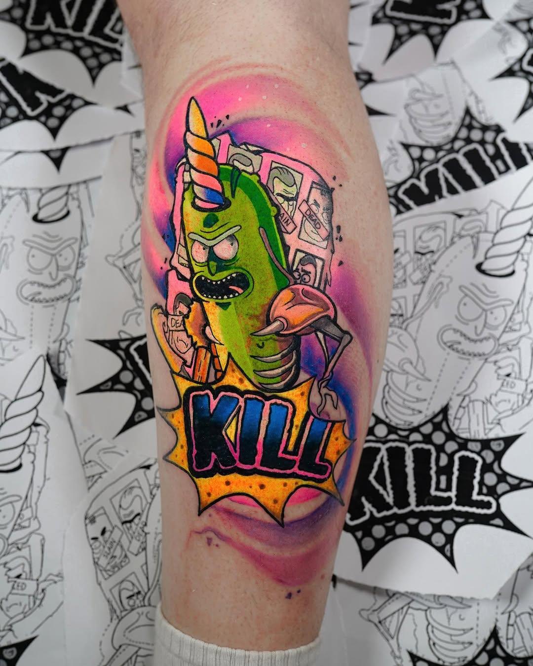 Tatouage Pickle Rick — isacthekid