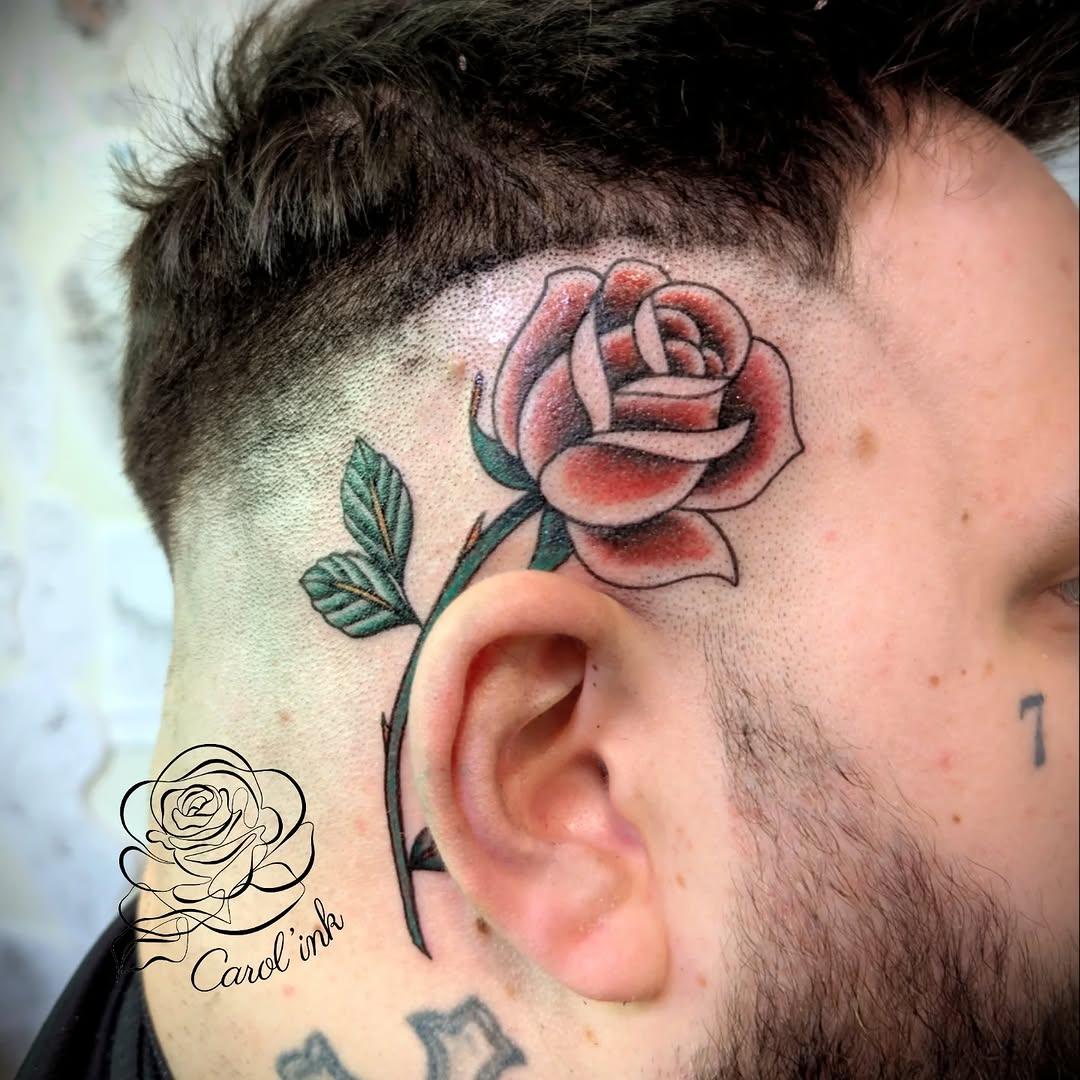 Tatouage rose — carolink.tattoo.nimes