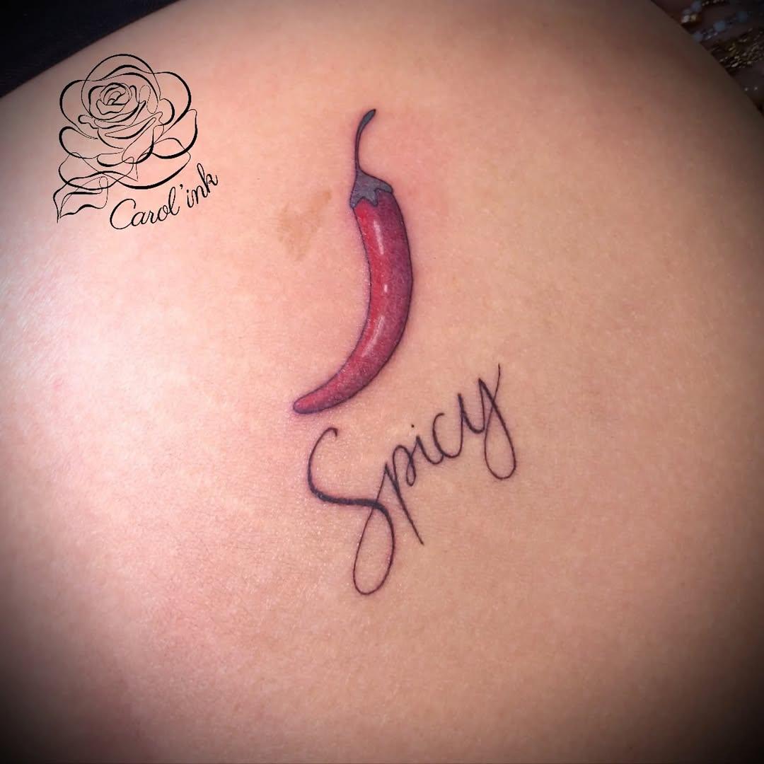 Tatouage piment rouge — carolink.tattoo.nimes