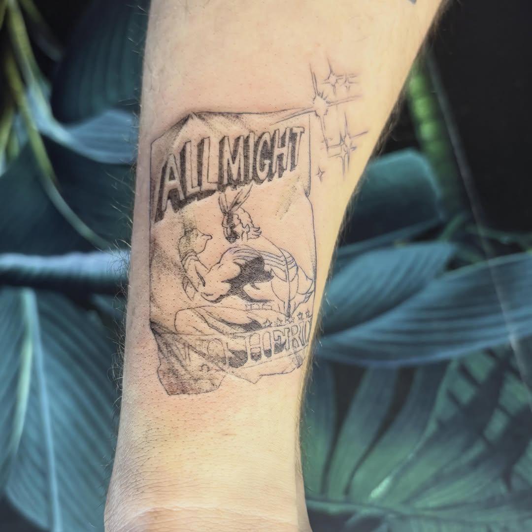Tatouage All Might symbole d'espoir — l_aiguilleuse