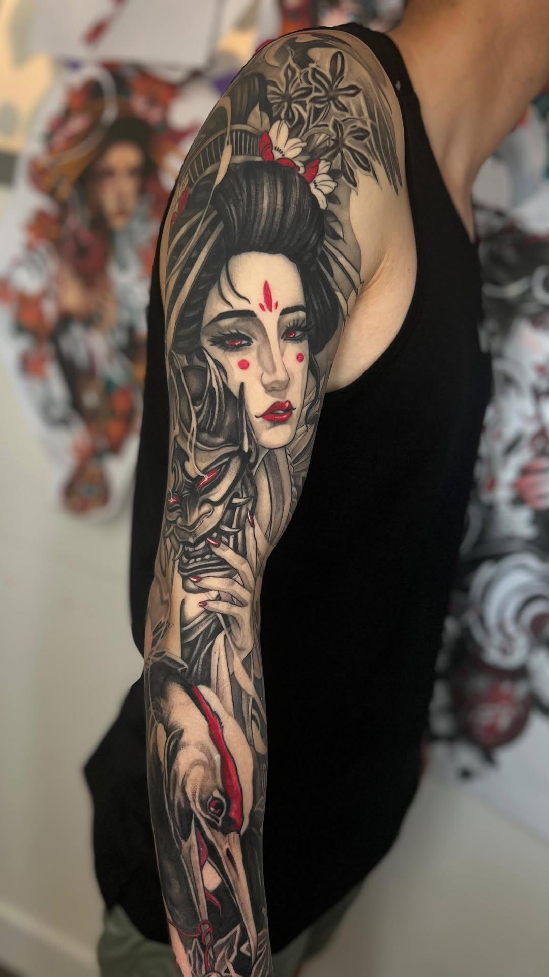 Tatouage Samouraï avec dragon — laenainkward