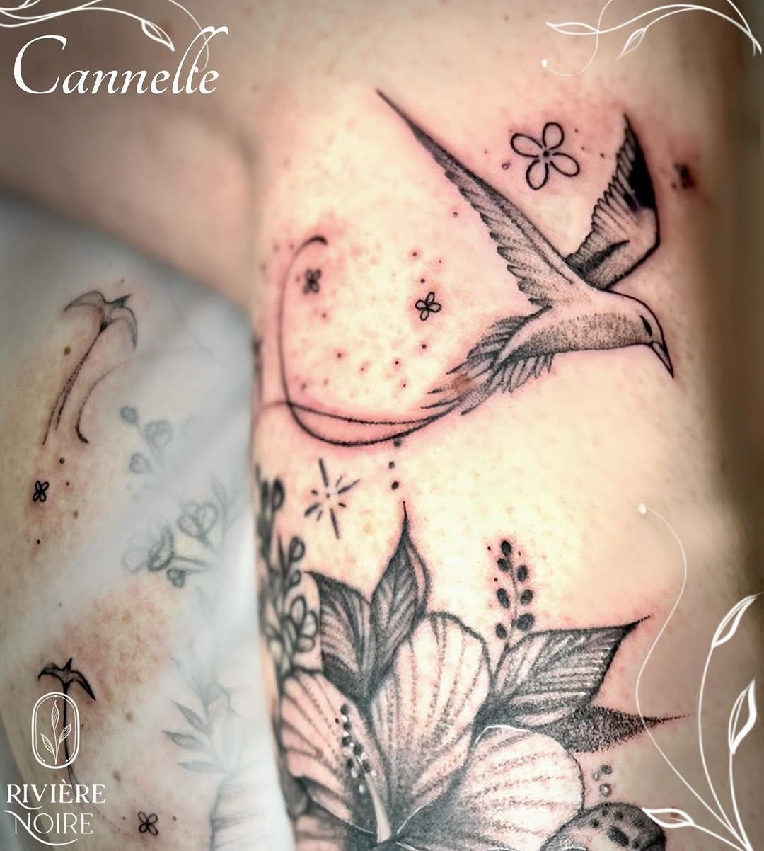 Tatouage paille-en-queue et symbole Maloya — cannelle.r