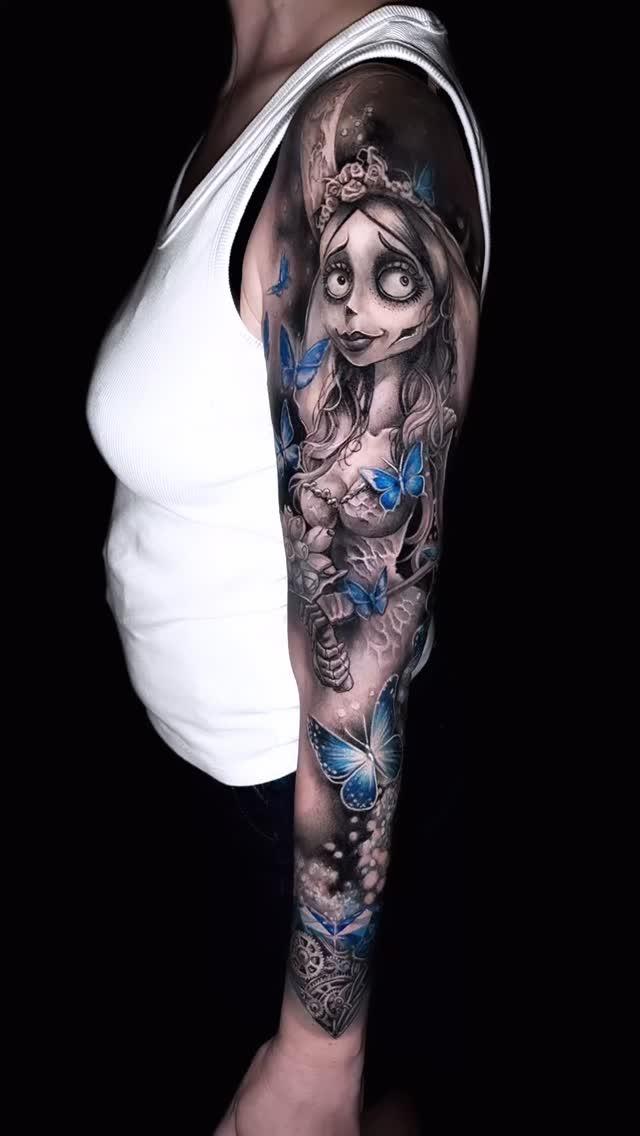 Tatouage Corpse Bride Emily bras complet — eternal_ink_beaugency