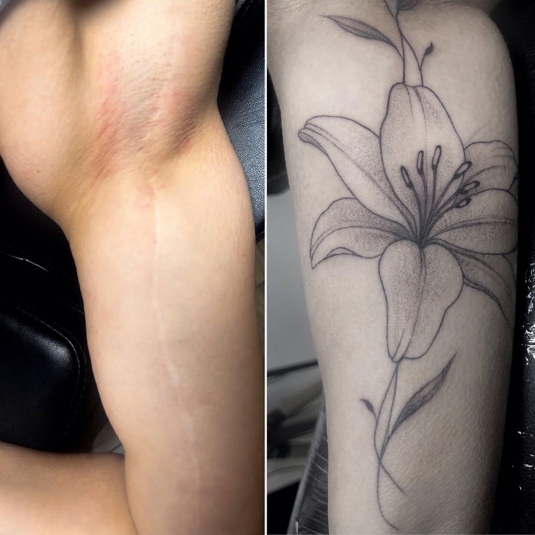 Tatouage Couverture cicatrice — ana.lunatattoo