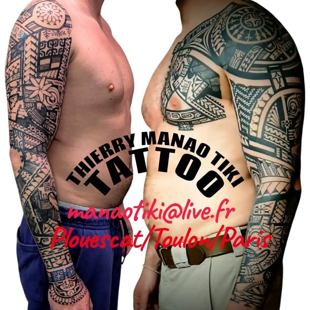 Tatouage Polynésien jambe — thierrymanao