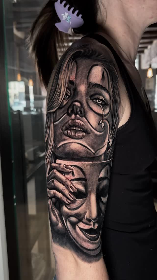 Tatouage Portrait chicano réaliste westcoast — tchoum_tattoo_art