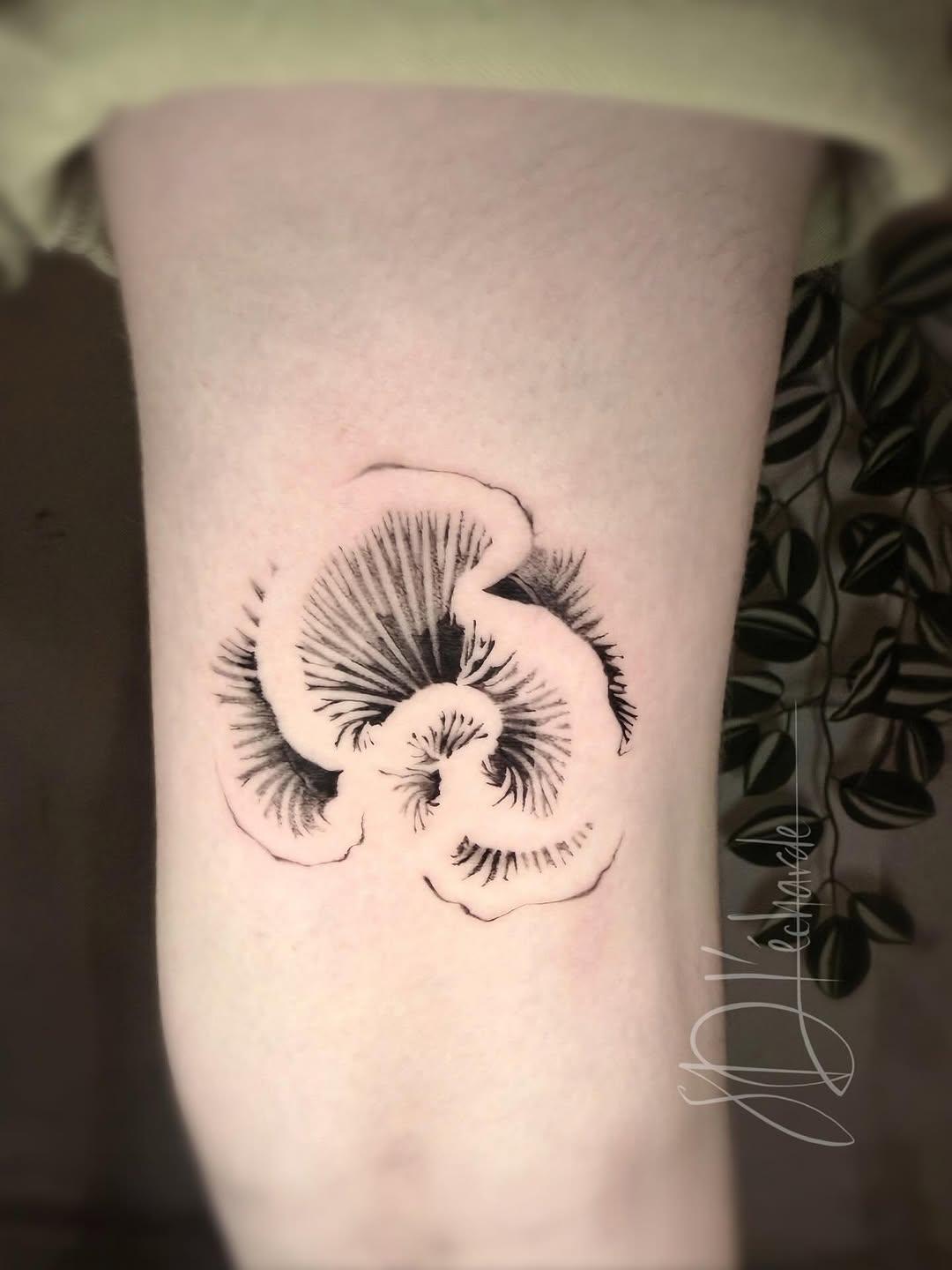 Tatouage Champignon abstrait — sophieduboistattoo