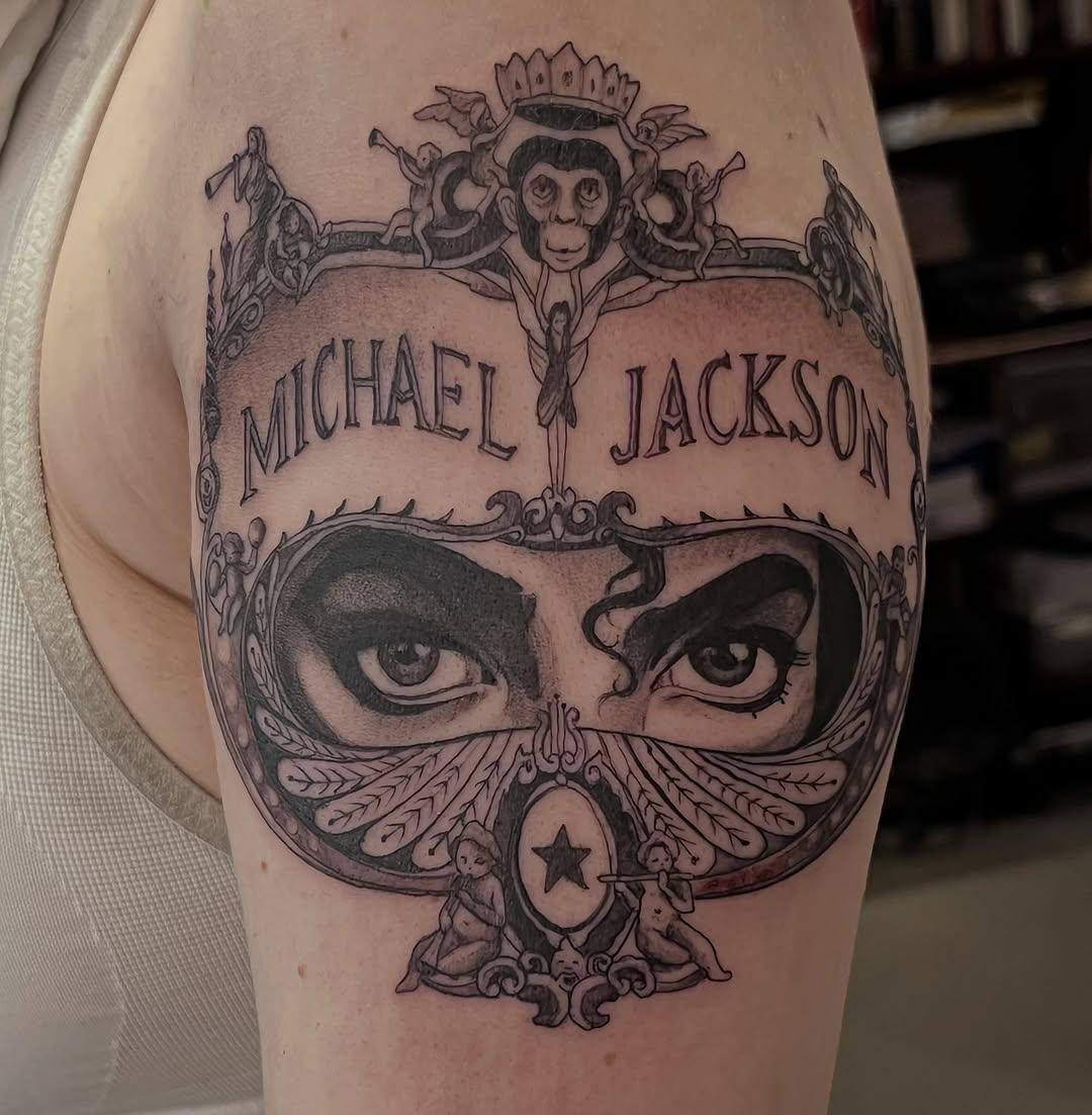 Tatouage Michael Jackson portrait — rudewaterzooi
