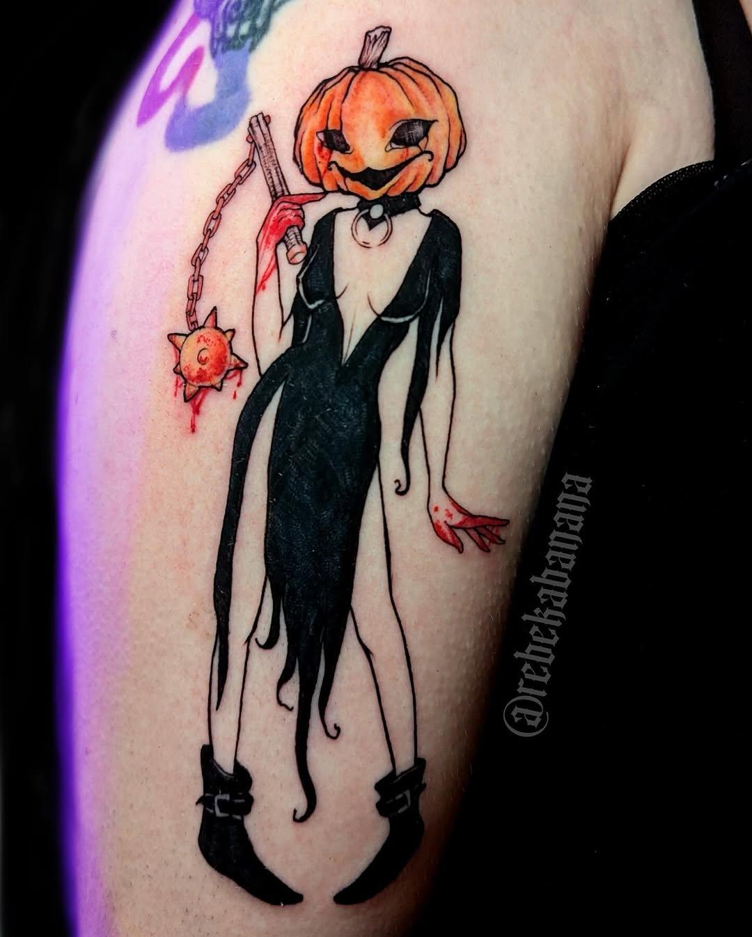Tatouage Pumpkinhead chaîne — rebekabanana
