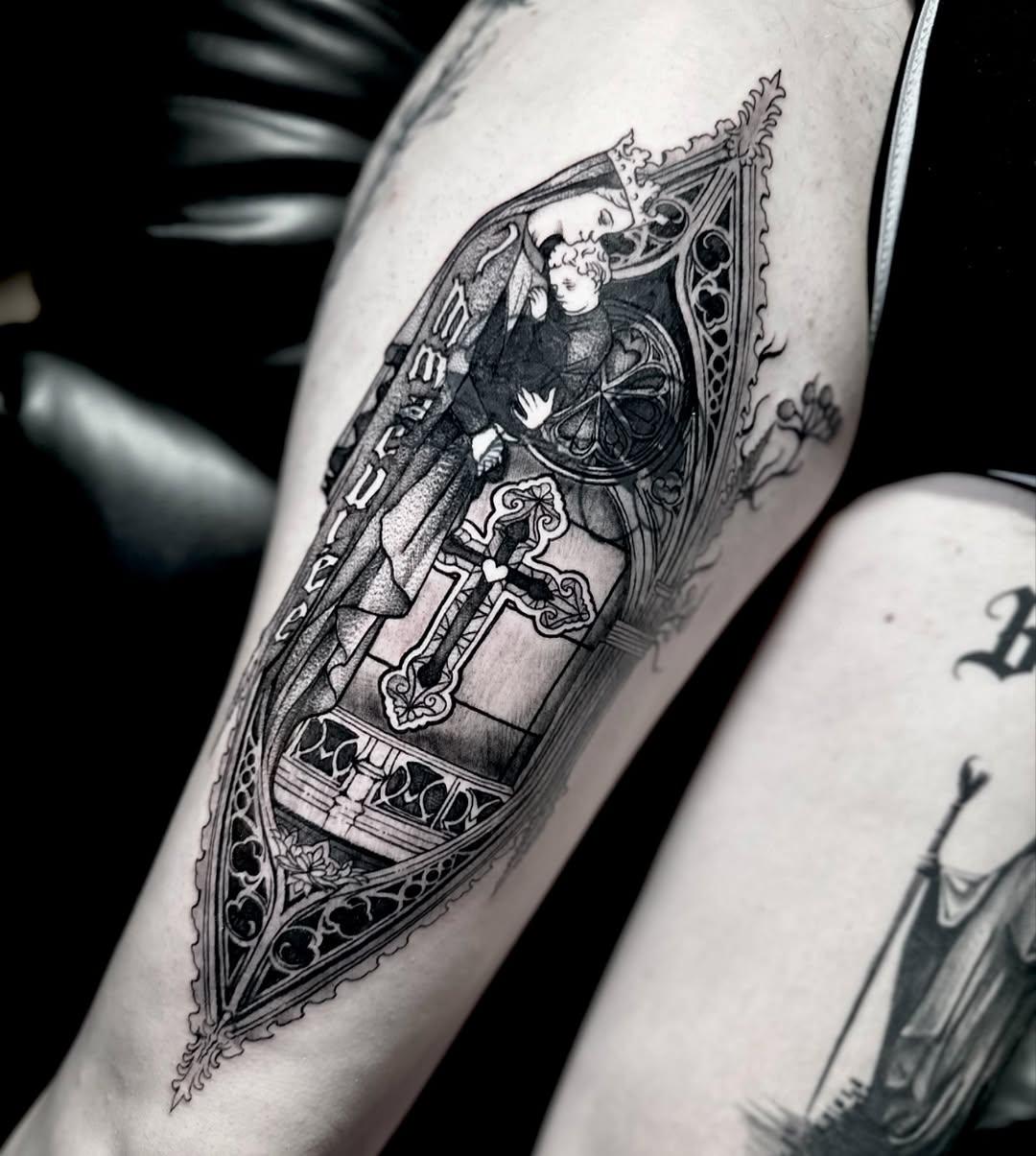 Tatouage couverture chérubin/ange baroque — petitgredin