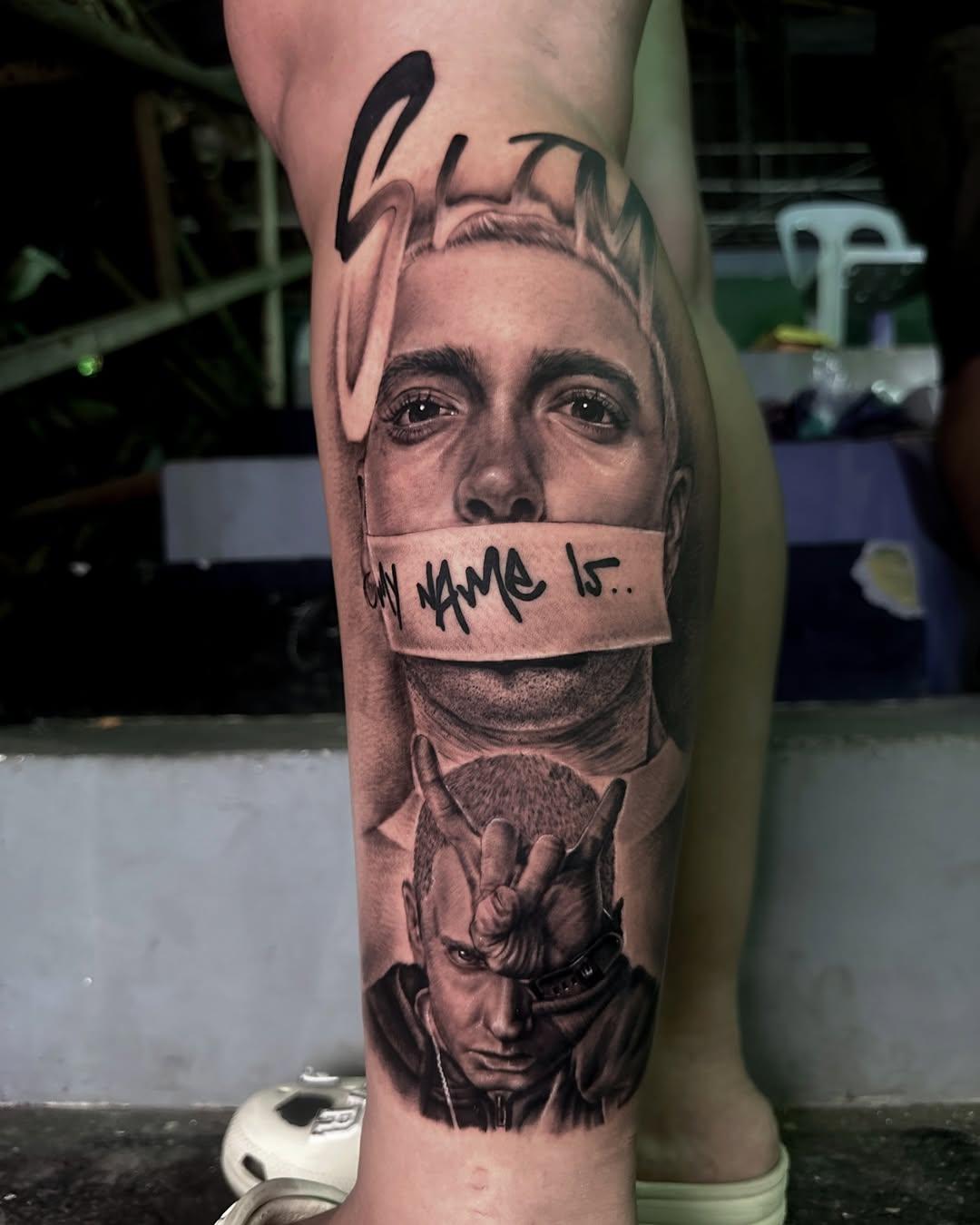 Tatouage portrait Eminem — lance.regis