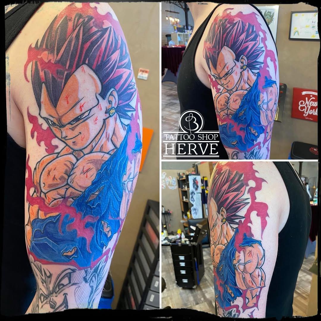 Tatouage Végéta Dragon Ball — herve_chez_b_tattoo_shop