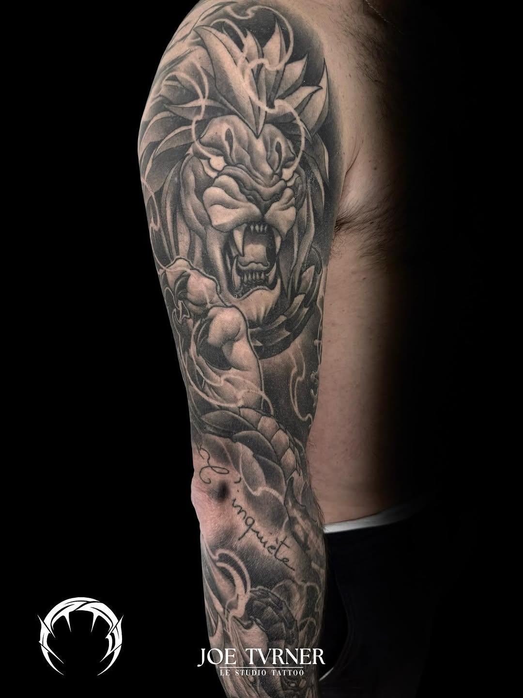Tatouage Tête de lion — fabsabat.tattoo