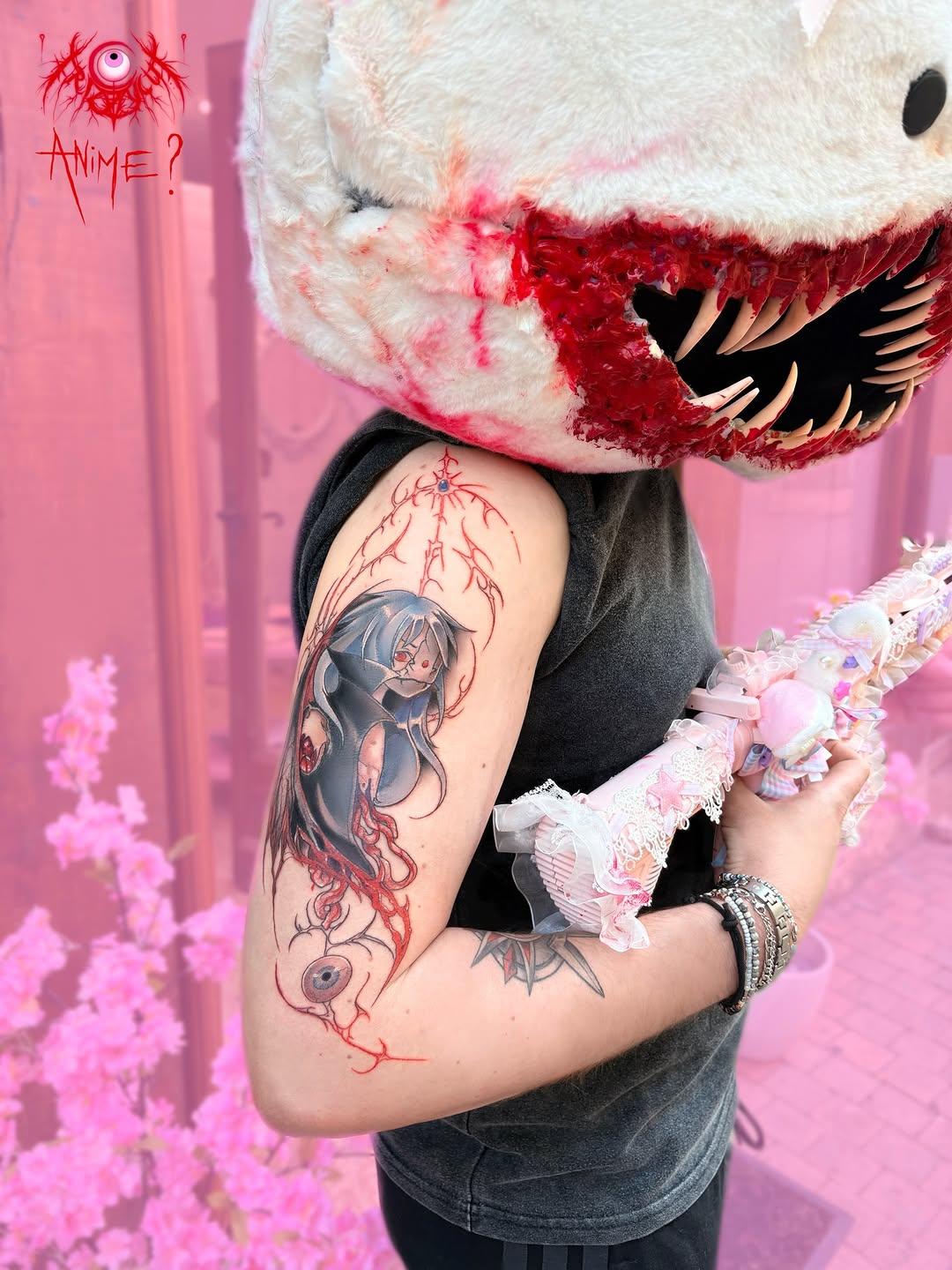 Tatouage Anime gore cybergisme bras — frizzycut_