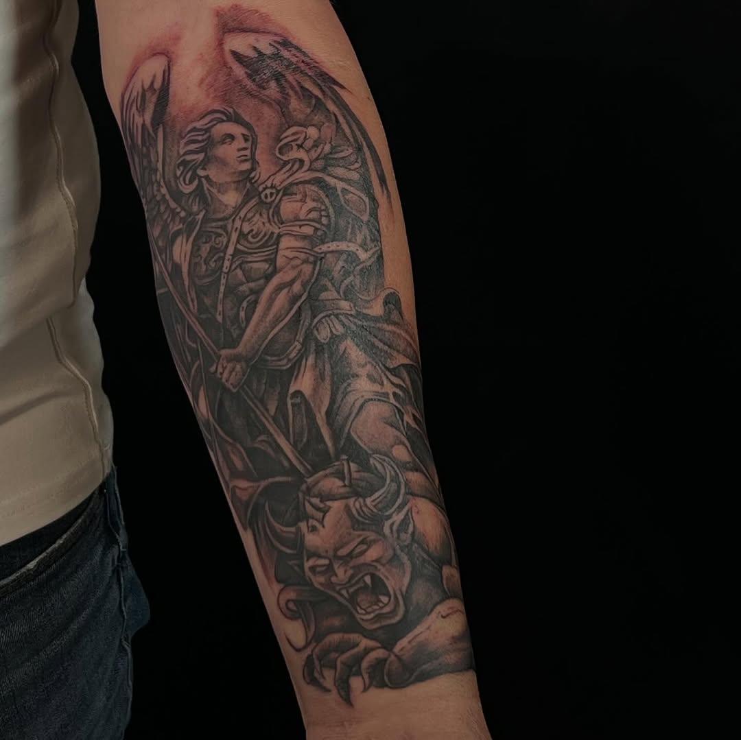 Tatouage Ange avant-bras — daviddepertuis