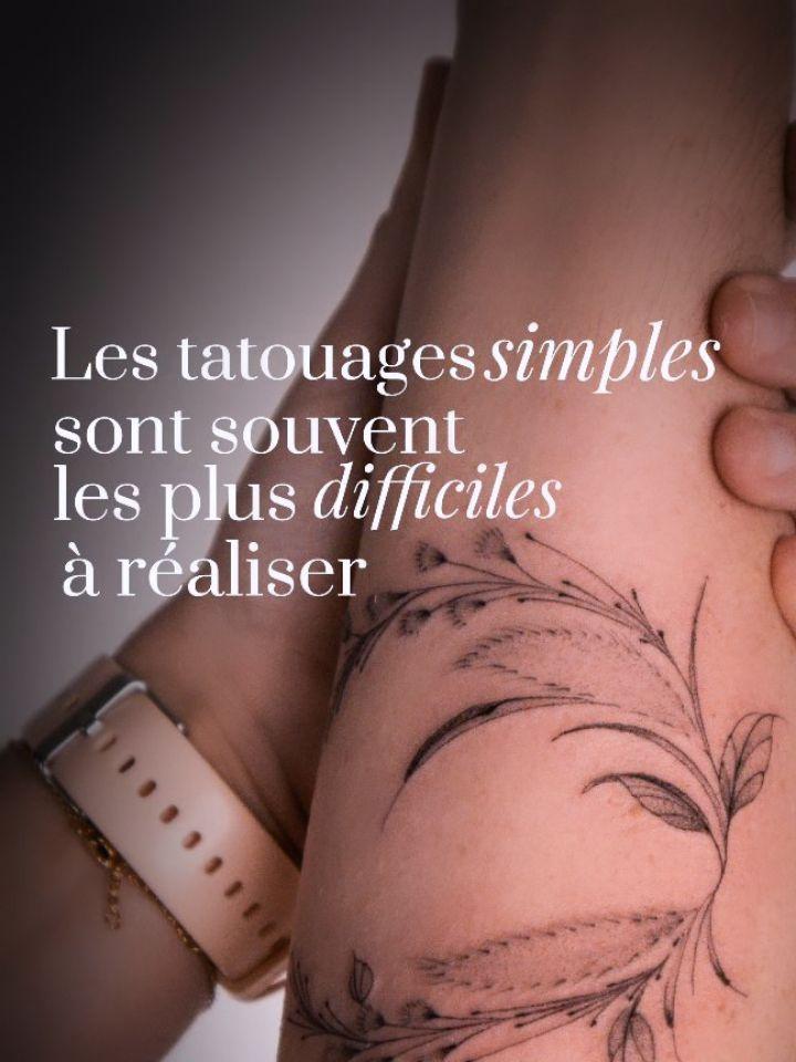 Tatouage Floral fin ligne — emkant.tattoo