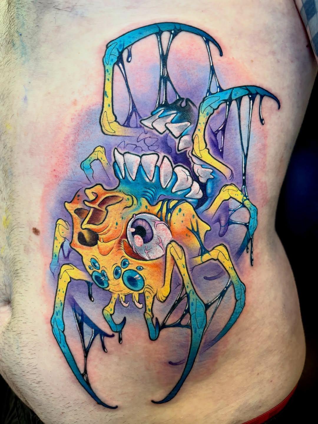 Tatouage créature fantastique colorée — cheznanah