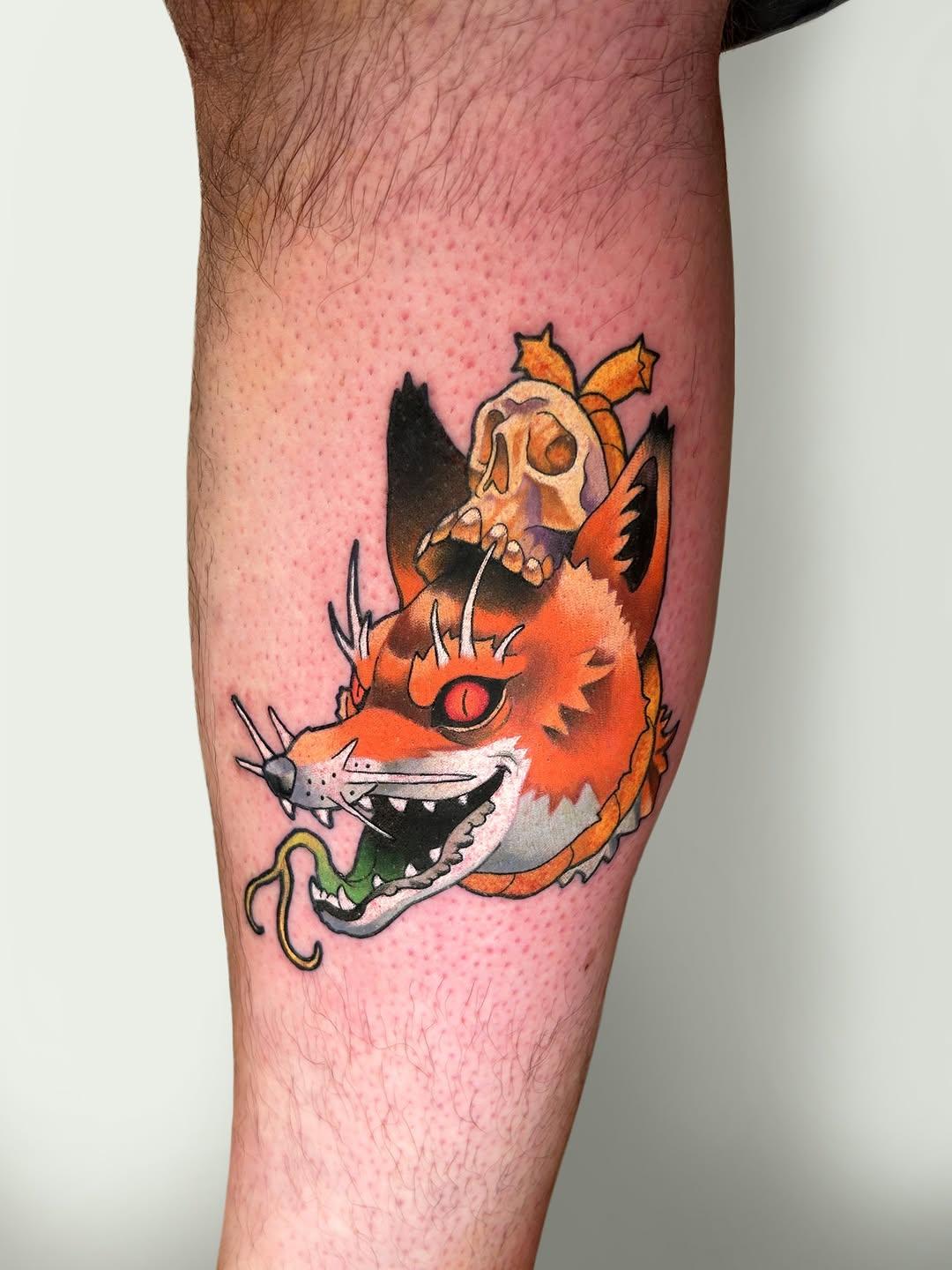 Tatouage Kitsune malicieux — abdel_pedro