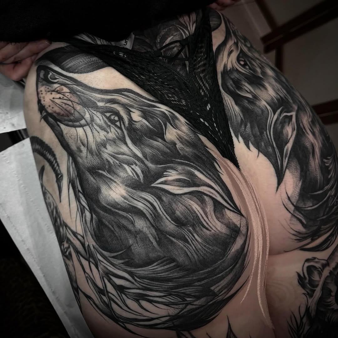 Tatouage renard torse — boutdecharbon