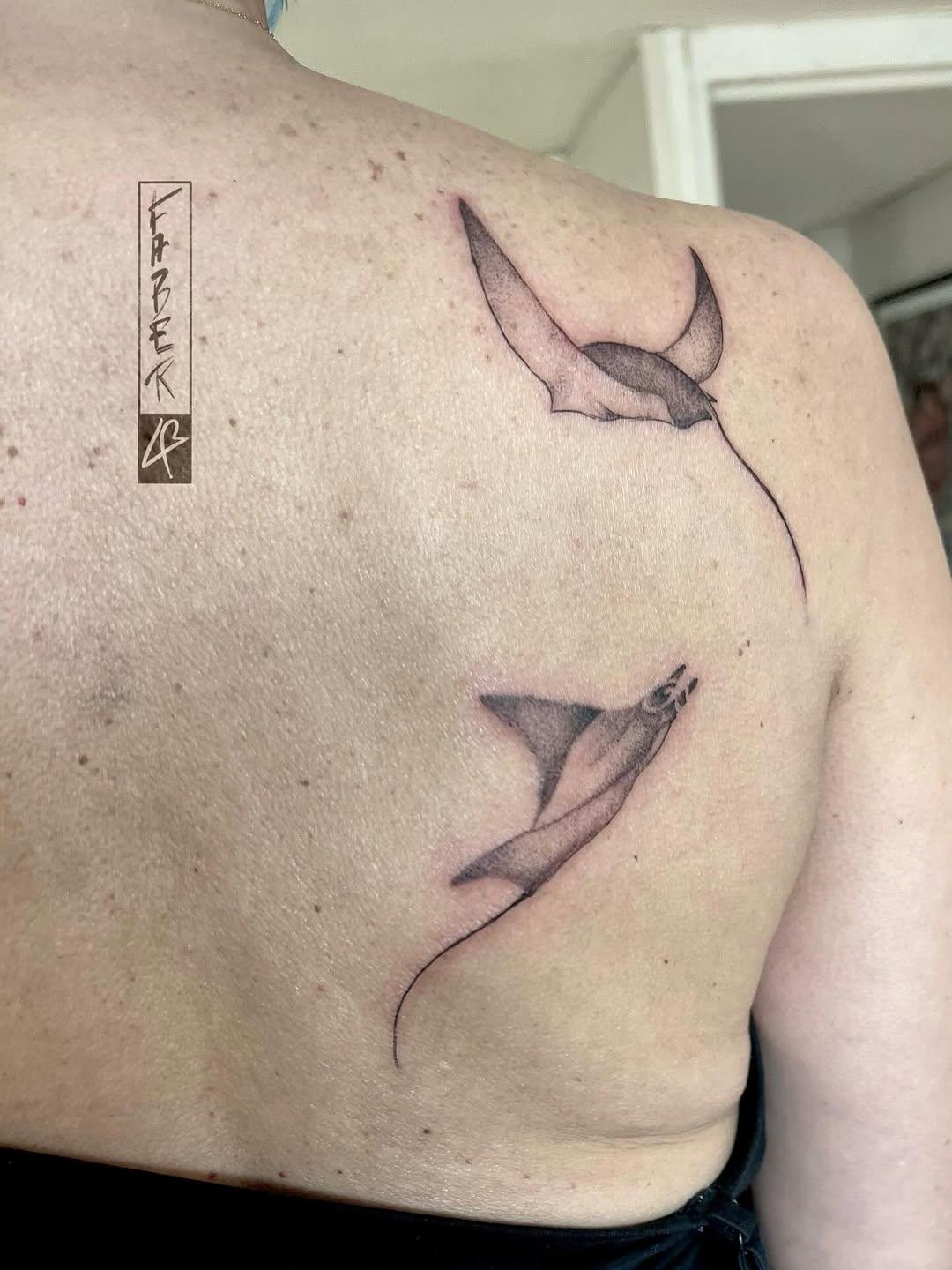 Tatouage raies manta — faber_ttt