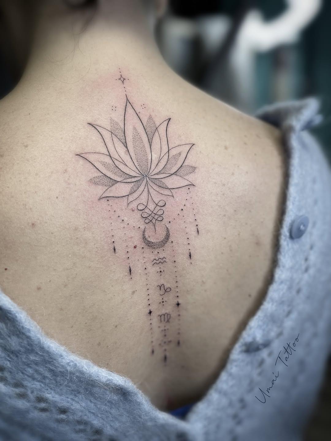 Tatouage Lys et feuillage — umaitattoo