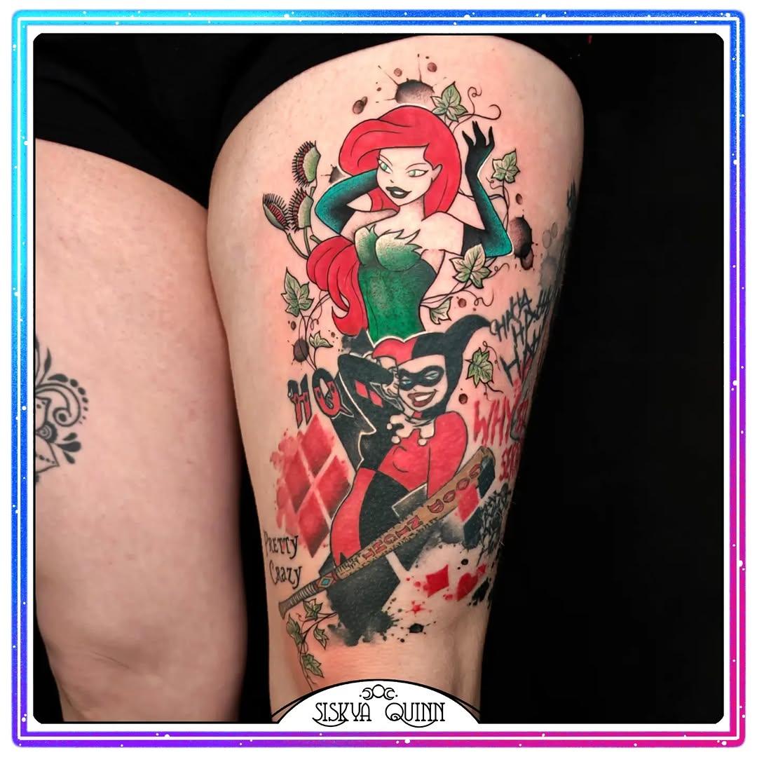 Tatouage Ivy DC Comics colorée — siskya.quinn.tattoo