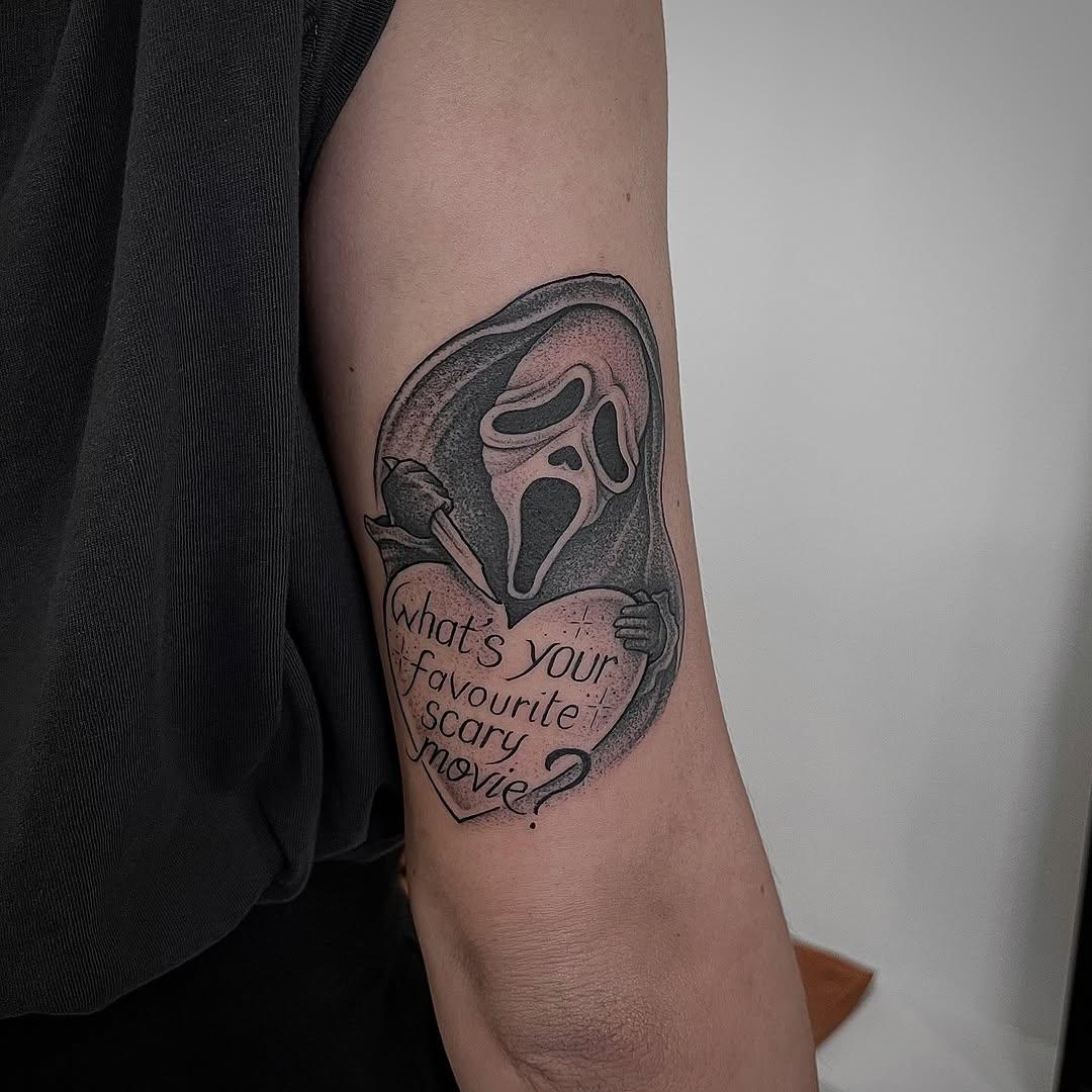 Tatouage ghostface crâne — kazerquid