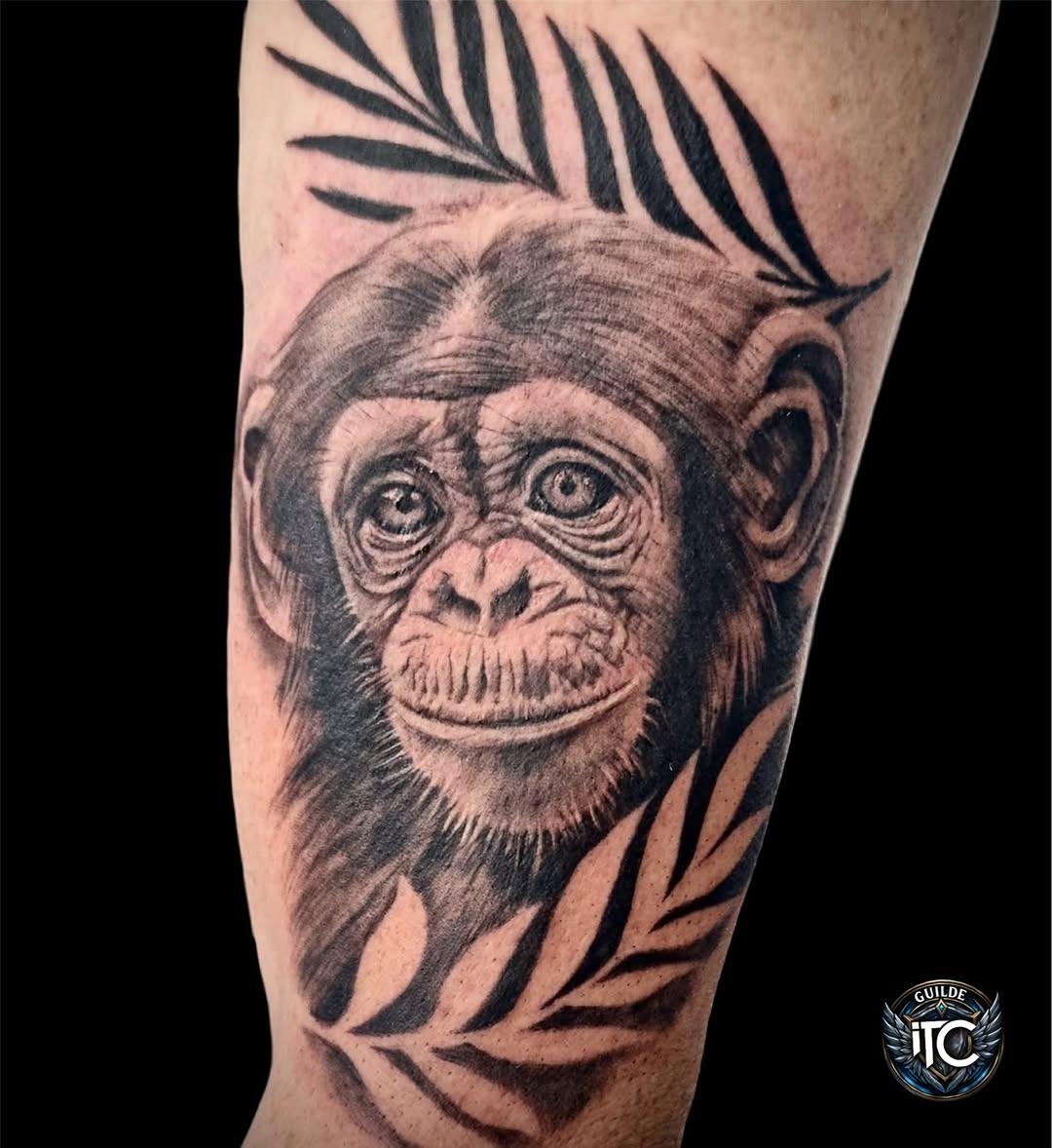 Tatouage Portrait de singe — joel_crapet