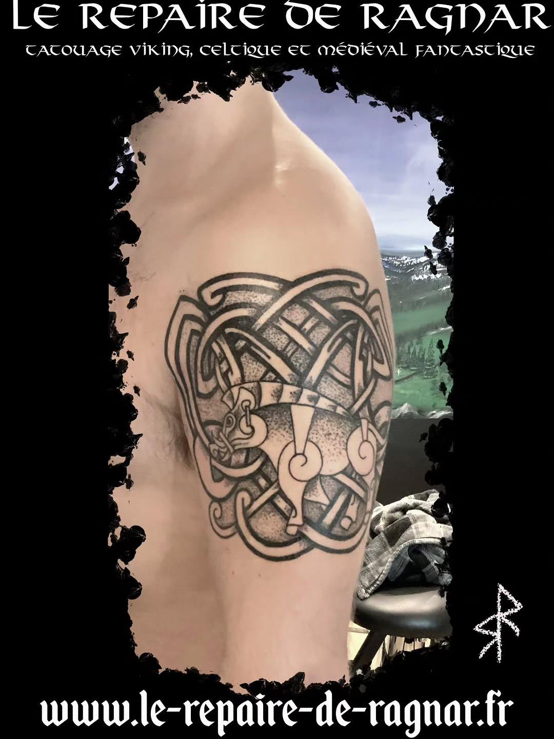 Tatouage Sanglier entrelacs — le_repaire_de_ragnar