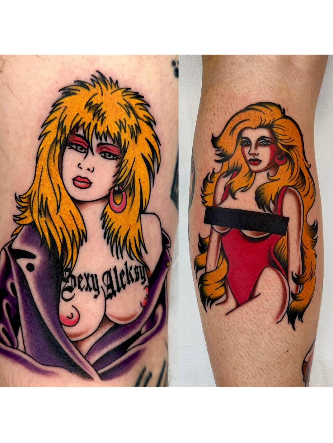 Tatouage Portraits femmes blondes style comic — dennisbebenroth