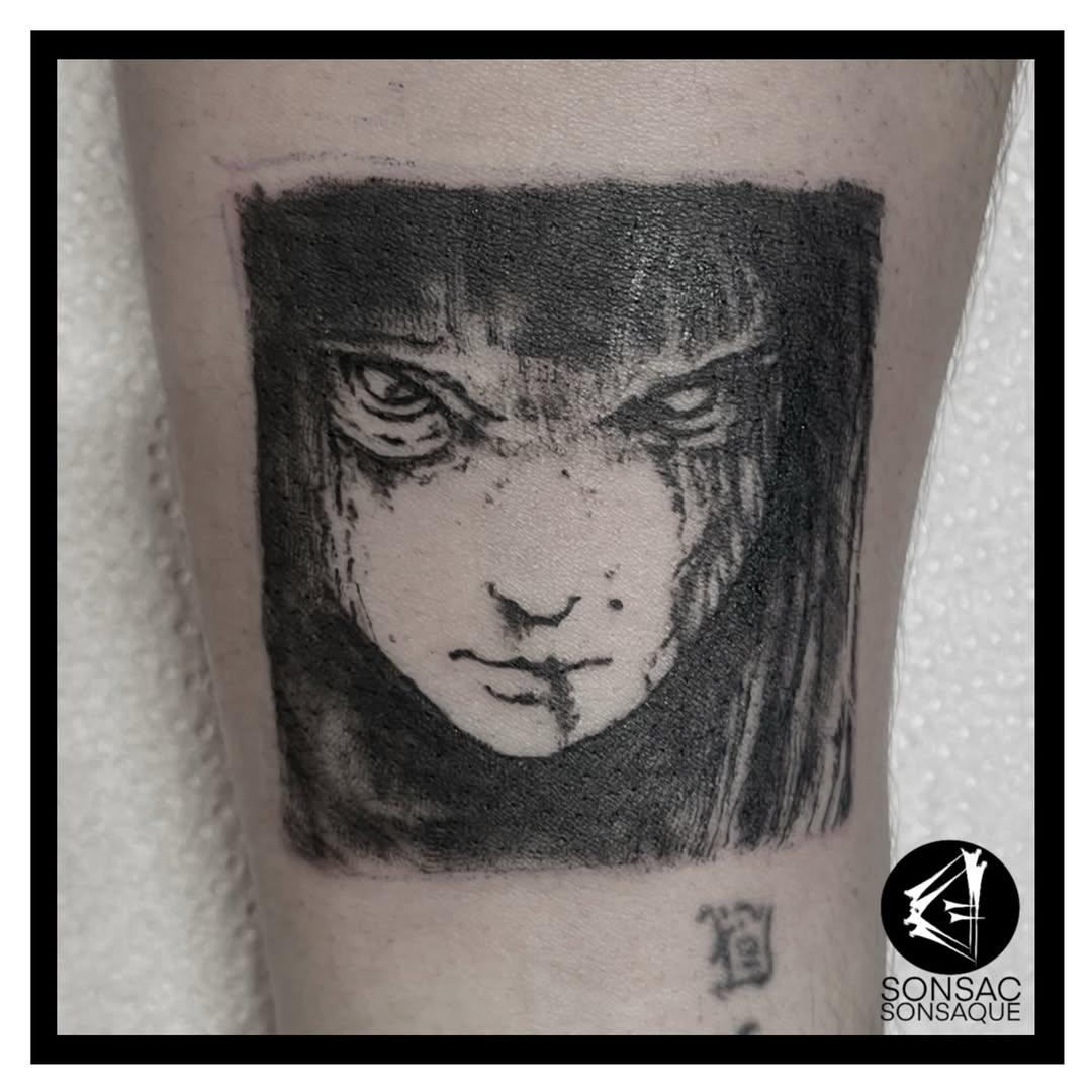 Tatouage Portrait visage homme — sonsacsonsaque