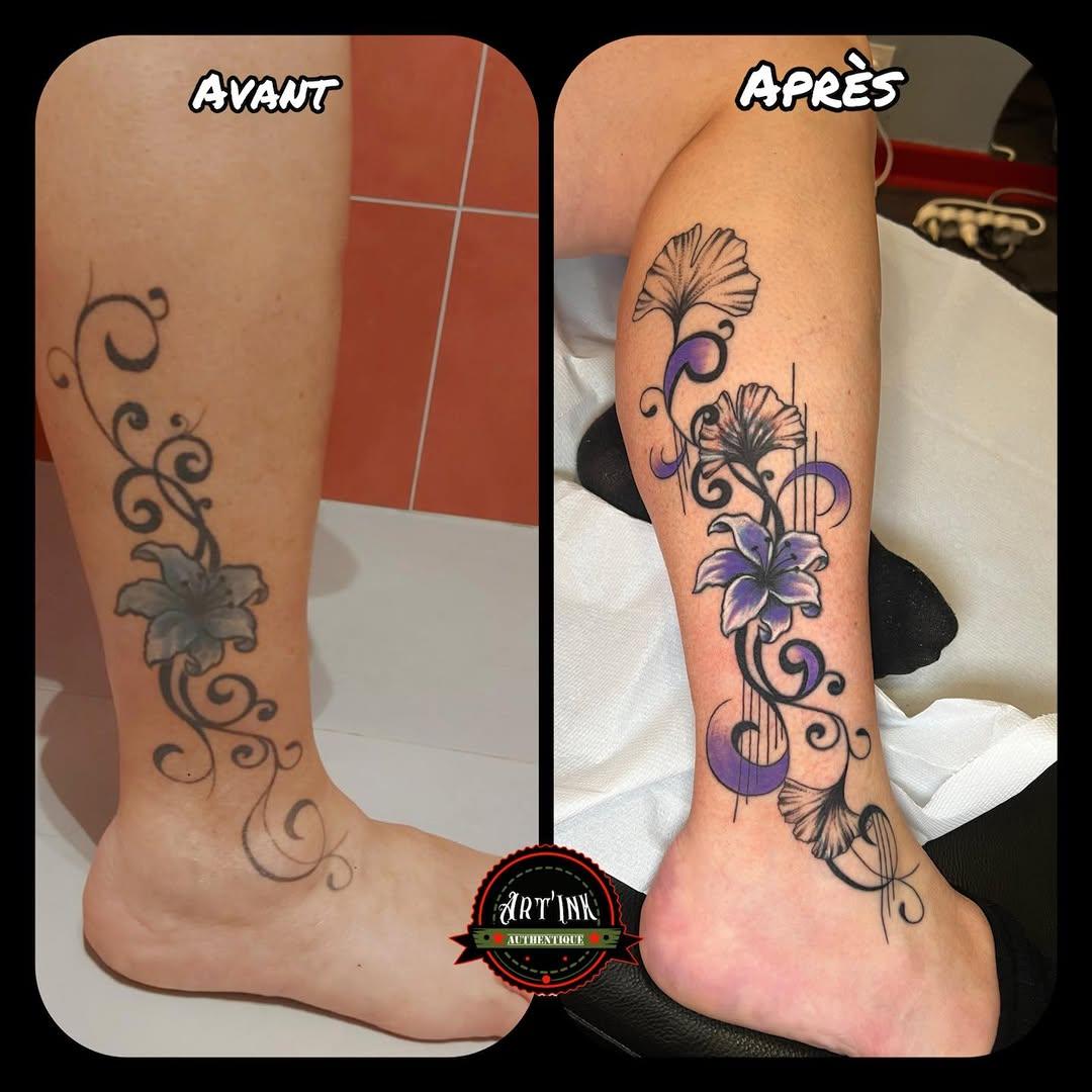 Tatouage Lion cover-up — artinksimtattoo