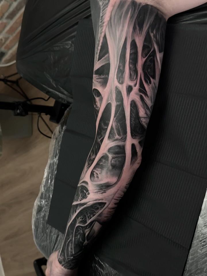 Tatouage sleeve anatomique organes — thomascarlijarlier