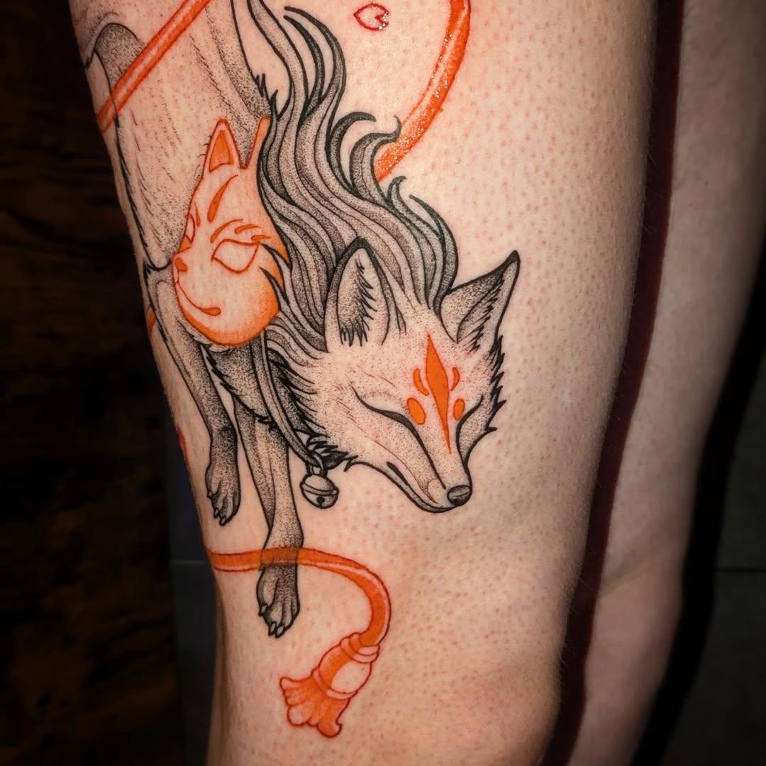 Tatouage Renard à neuf queues (Kitsune) — jp.stinson.tattoo