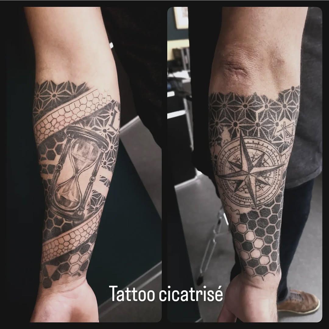 Tatouage Dragon géométrique — eliinktattoo66