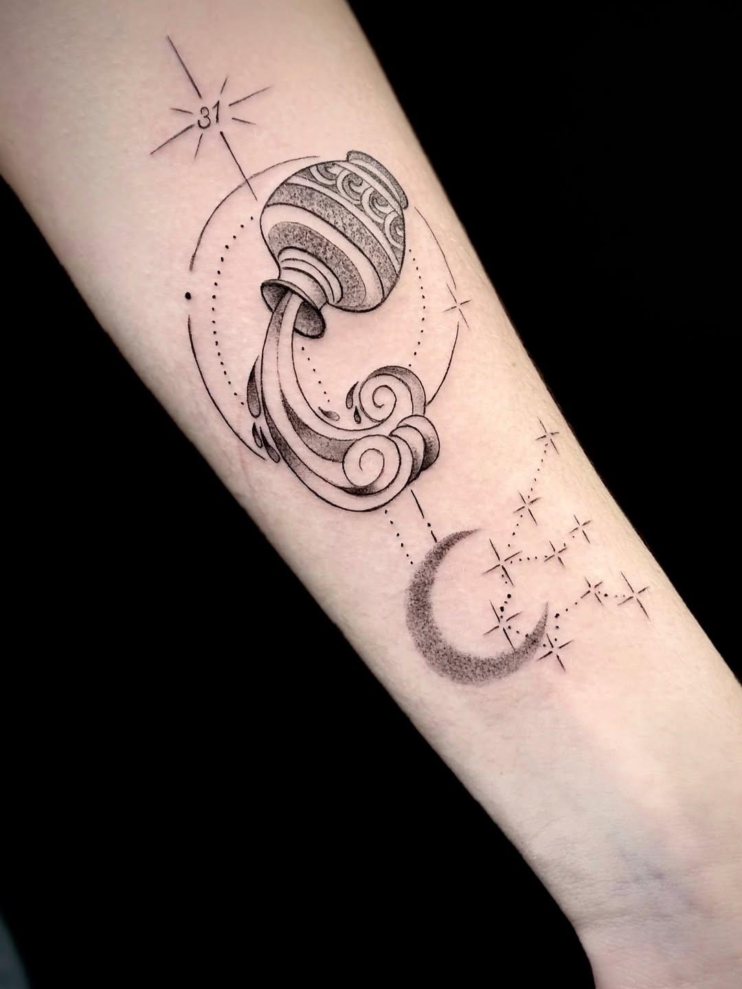 Tatouage Verseau — red_apple_tattoo