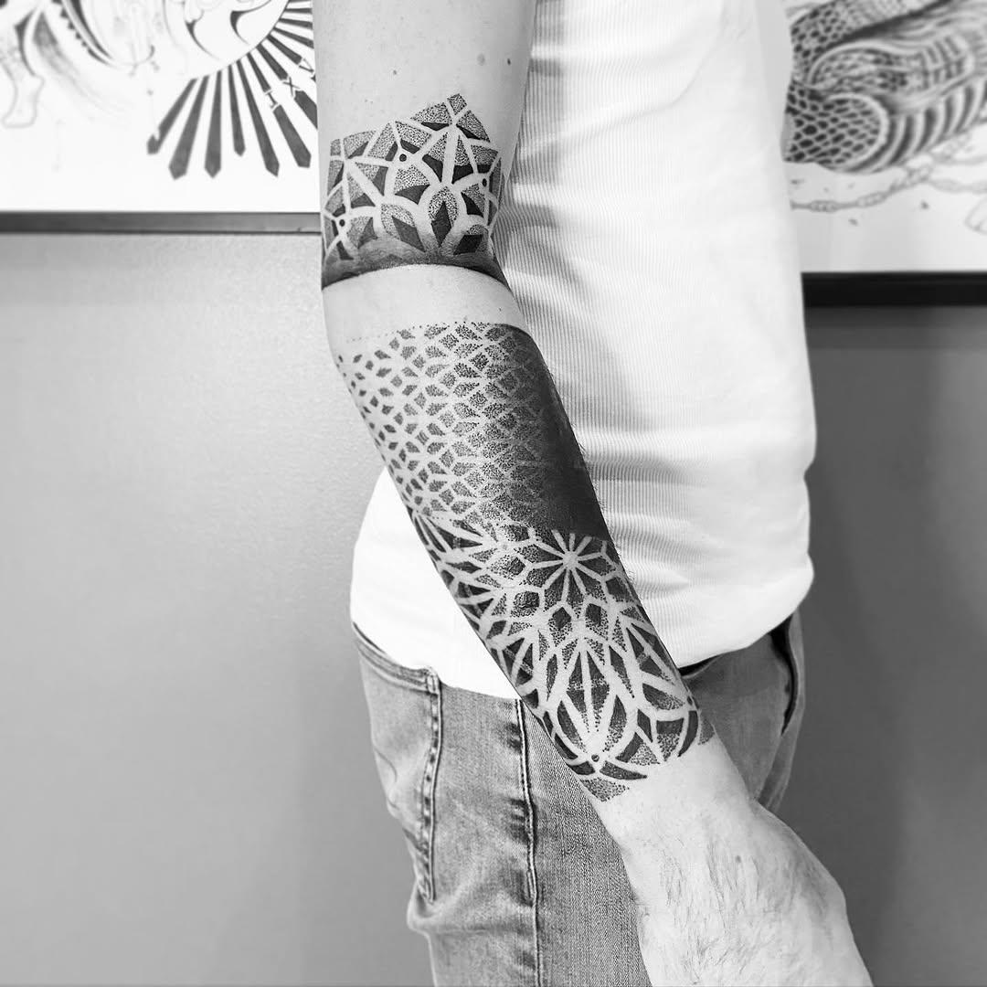 Tatouage Half sleeve cover-up géométrique — rob.ink