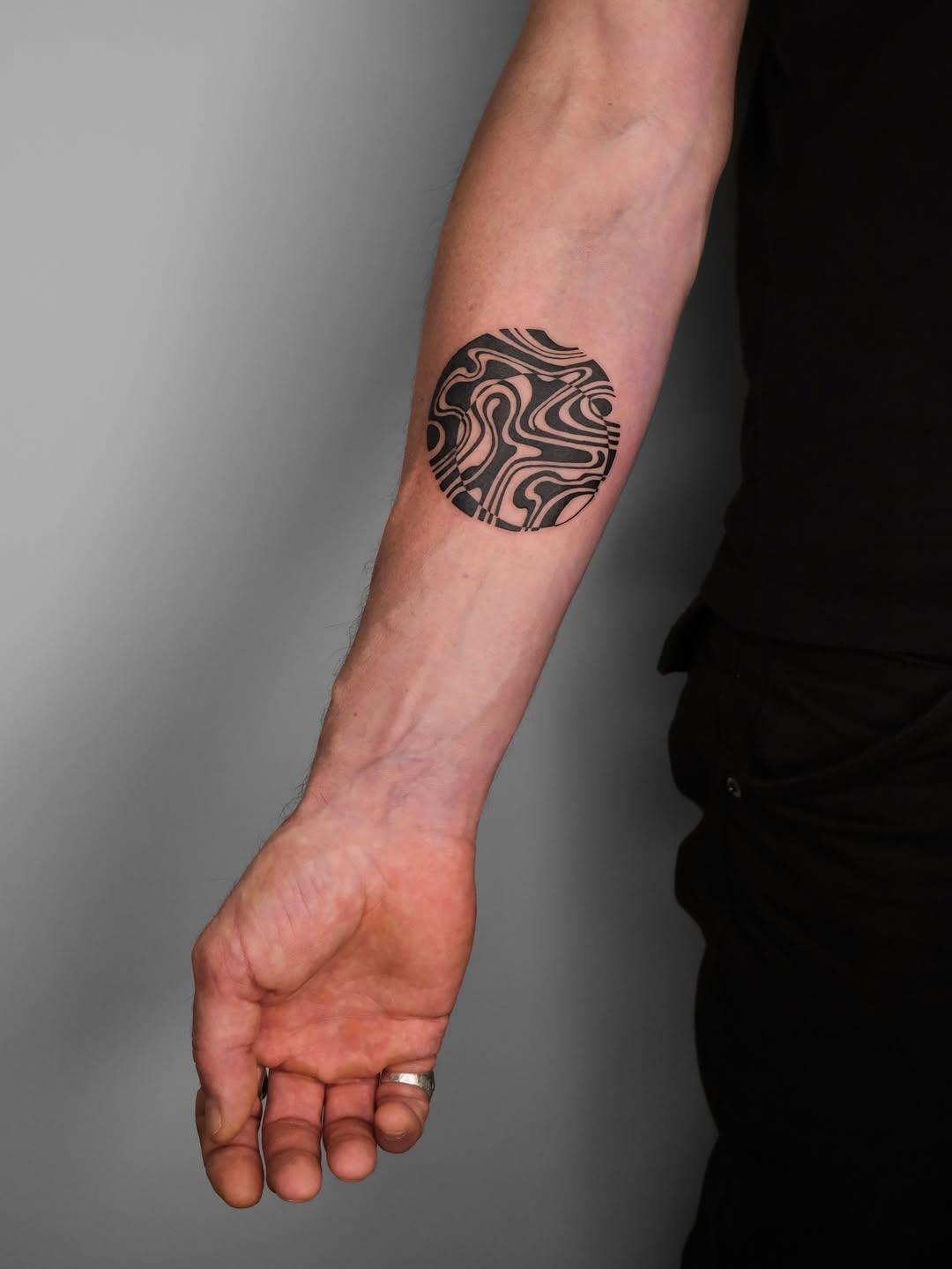 Tatouage suminagashi positif négatif — violettepoinclou